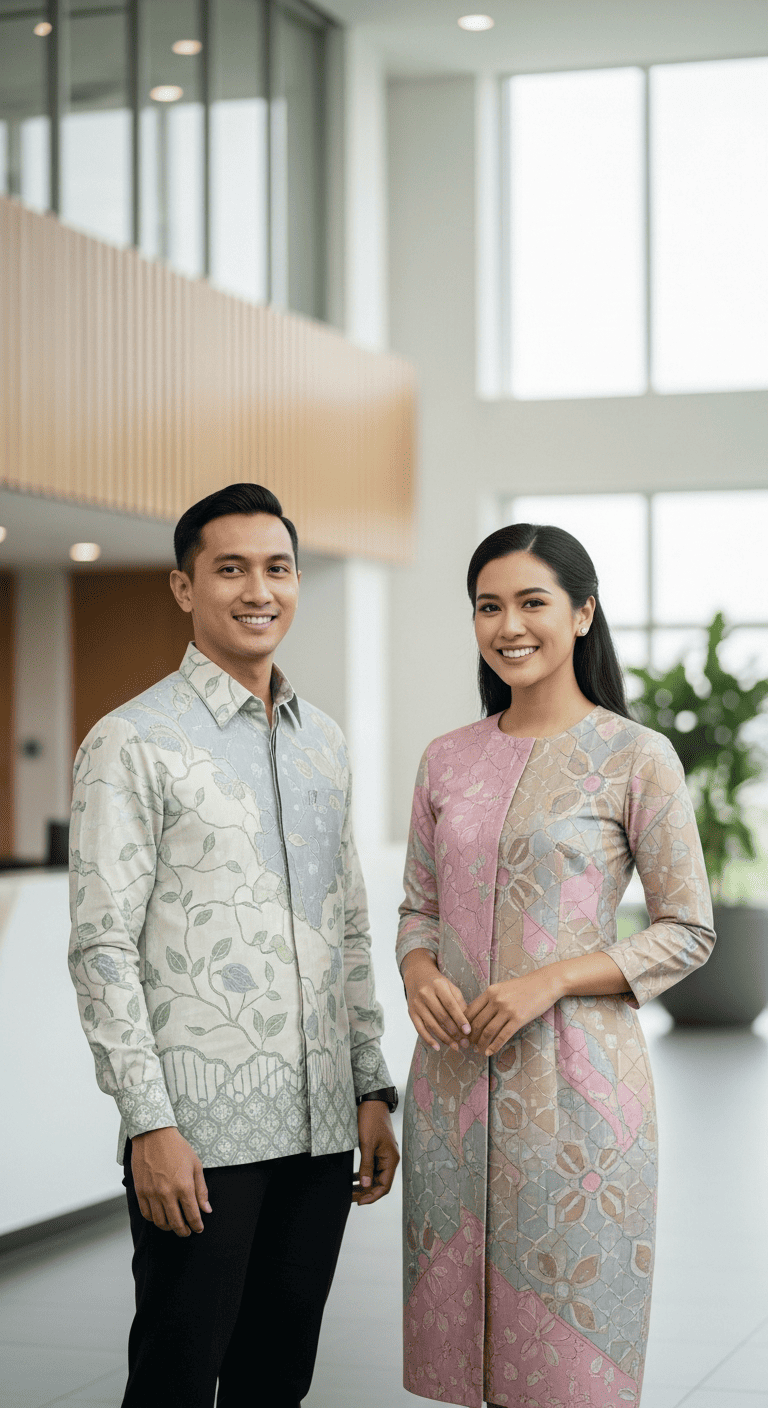 Batik Modern + Celana Bahan