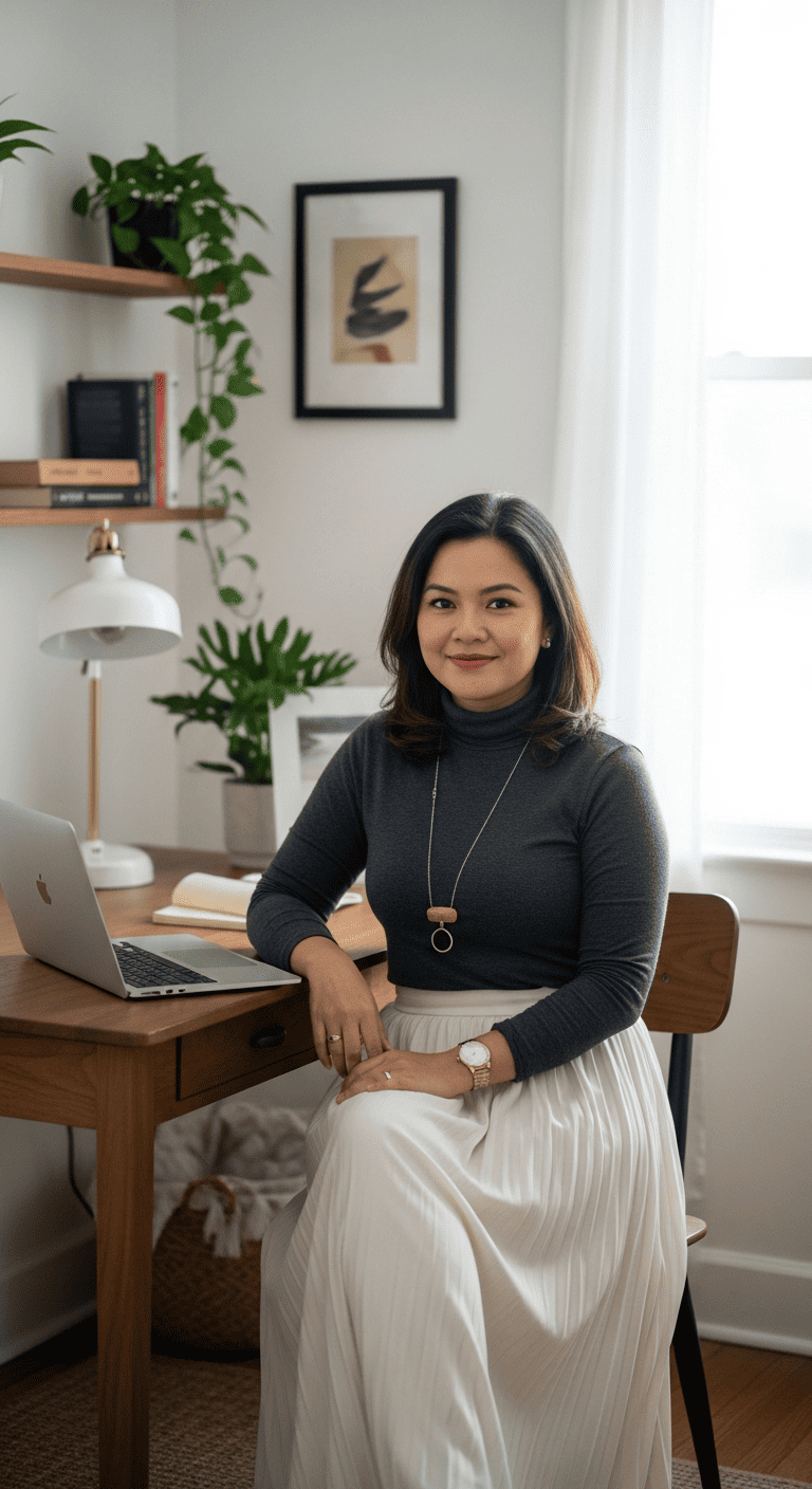 Turtleneck Tipis + Rok Panjang