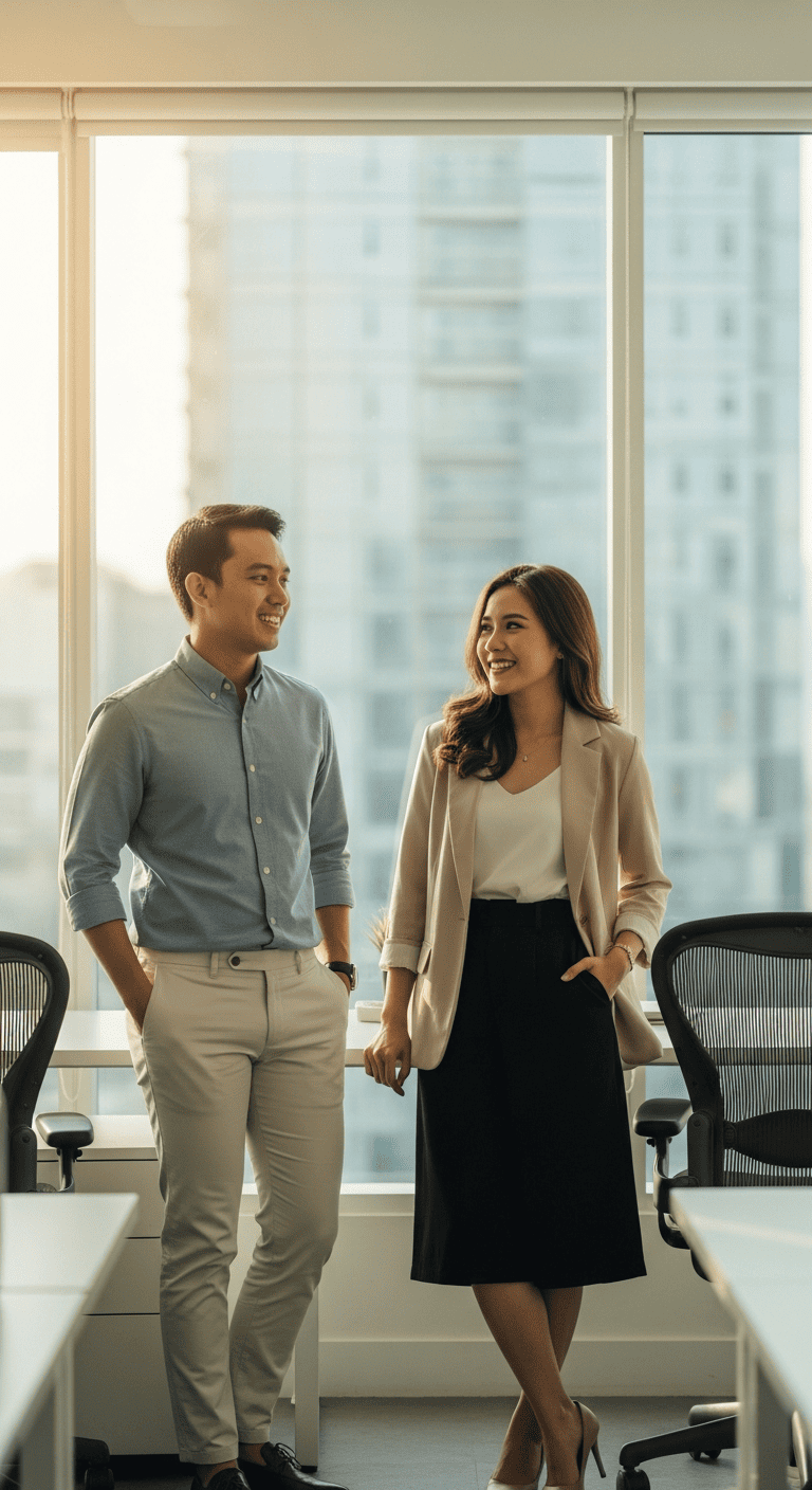 outfit kantor nyaman profesional